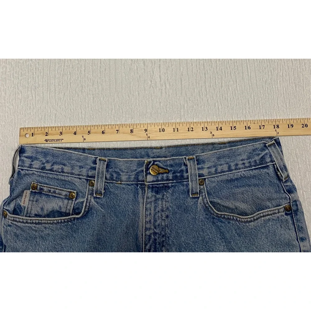 Carhartt B460‎ LVB Work Jeans Men's Size 36×34 Blue Relaxed Fit